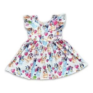 Bluey flutter sleeve twirl dress sz 3T NWT